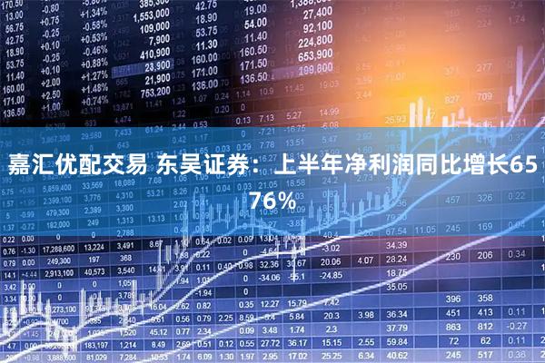 嘉汇优配交易 东吴证券：上半年净利润同比增长6576%